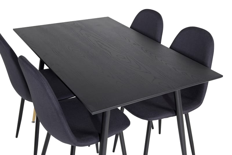 Balisa Spisebordssæt 120 cm inkl 4 Ypas Stole - Sort - Spisebordssæt