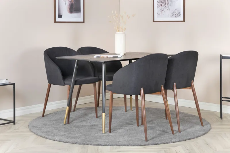 Balisa spisegruppe 120 cm + 4 stk. Kullersbro spisebordsstole, undefined