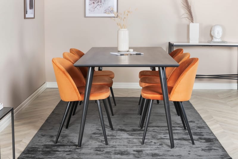 Balisa Spisegruppe 180 cm + 6 stk Valeri Spisestole - Møbler - Borde - Spisebordssæt