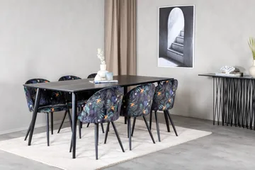 Balisa spisegruppe 180 cm + 6 stk. Sedavi spisestole - Møbler - Borde - Spisebordssæt