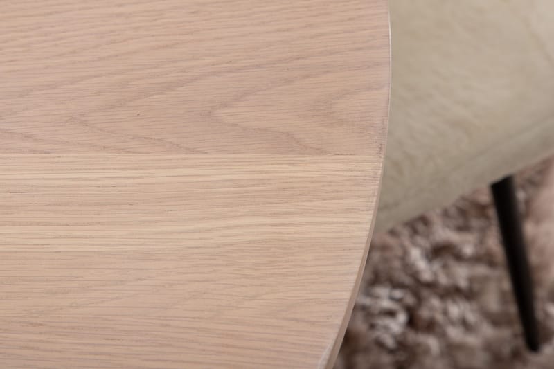 Biana Spisebordssæt 100 cm Rund inkl 4 Pontus Stole - Beige/Hvid/Sort - Møbler - Borde - Spisebordssæt