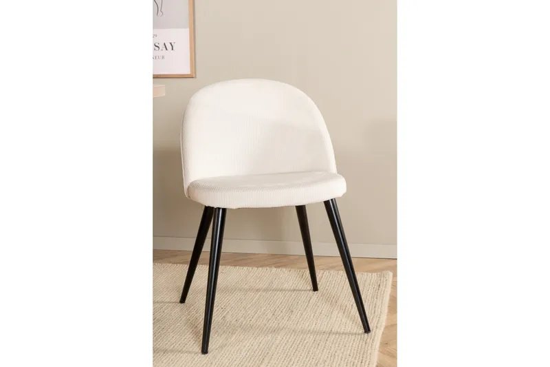 Biana Spisebordssæt 200 cm Oval inkl 4 Valera Manchesterstol - Beige/Sort/Beige - Møbler - Borde - Spisebordssæt
