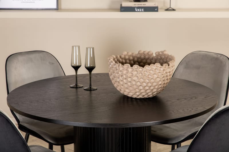 Bianca rundt spisebord med 4st Emma spisebordsstol - Møbler - Borde - Spisebordssæt