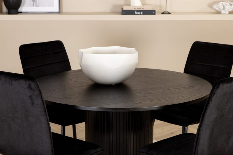 Bianca rundt spisebord med 4st Windu Lyx spisebordsstol - Møbler - Borde - Spisebordssæt