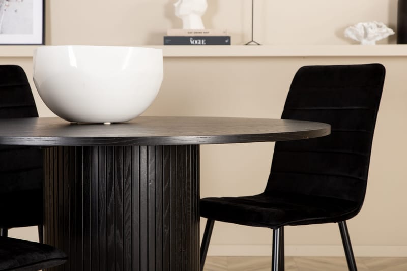 Bianca rundt spisebord med 4st Windu Lyx spisebordsstol - Møbler - Borde - Spisebordssæt