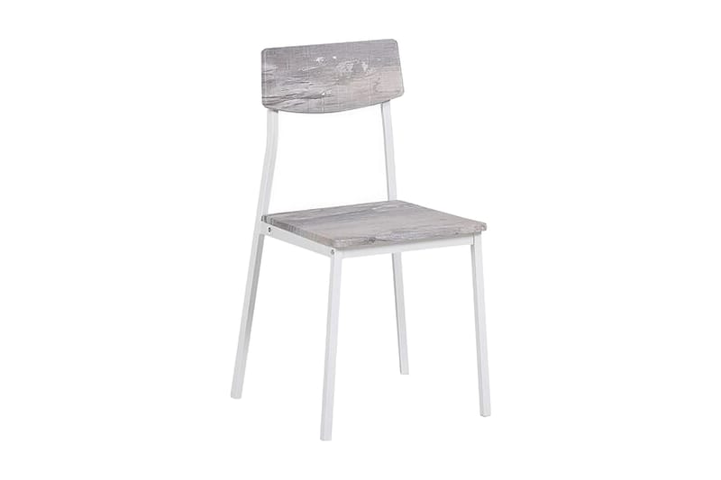 Bismarca Spisebordssæt 110 cm Inkl 4 Stole - Grå/Hvid - Møbler - Borde - Spisebordssæt
