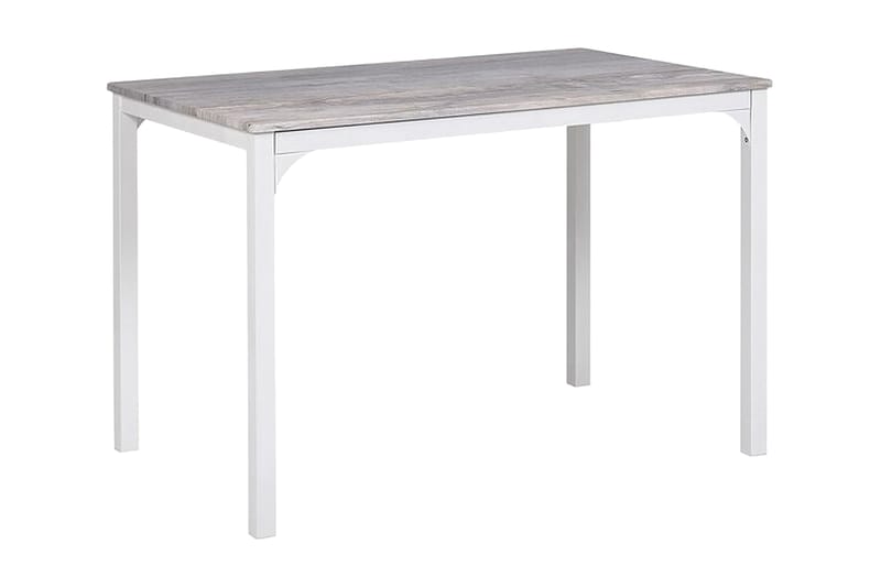 Bismarca Spisebordssæt 110 cm Inkl 4 Stole - Grå/Hvid - Møbler - Borde - Spisebordssæt