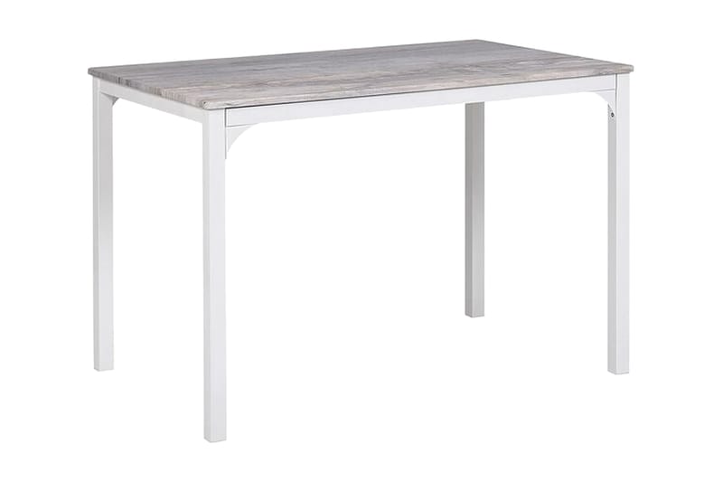 Bismarca Spisebordssæt 110 cm Inkl 4 Stole - Grå/Hvid - Spisebordssæt