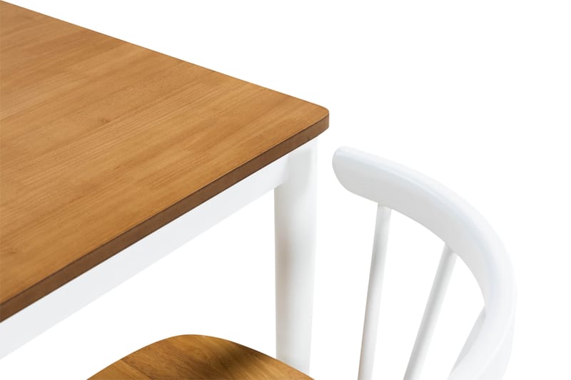 Carcea Spisebord 120 cm med 4 st Varisa Spisebordsstole - Brun - Spisebordssæt