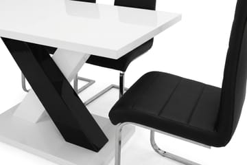 Spisebordssæt Cesi 140 cm med 4 Cibus stole - Hvid - Møbler - Borde - Spisebordssæt
