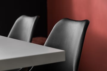 Cesi Spisebordssæt 140 cm med 4 Shell Stole - Hvid/Sort/Sort PU - Møbler - Borde - Spisebordssæt