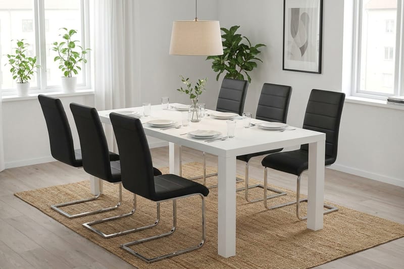 Spisebordssæt Cibus 180 cm med 4 Cibus stole - Møbler - Borde - Spisebordssæt