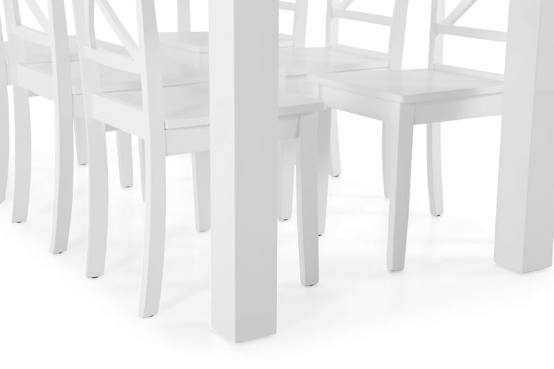 Cibus Spisebord med 6 stk Mirimar Stole - Hvid - Spisebordssæt