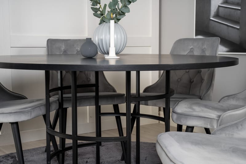 Copenhagen Spisebordsæt med 6 Valera Lyx Velour Stol - Furniture Fashion - Møbler - Borde - Spisebordssæt