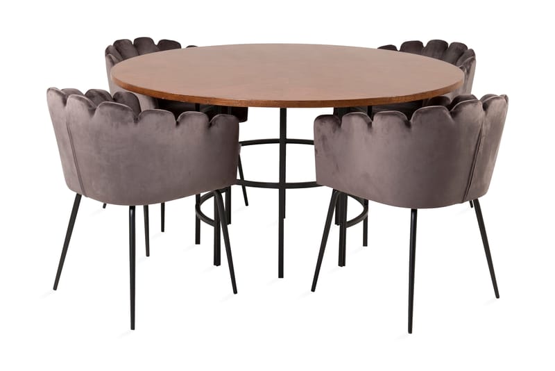 Copenhagen Spisebordssæt med 4 Limhamn Spisebordstole Grå - Furniture Fashion - Spisebordssæt