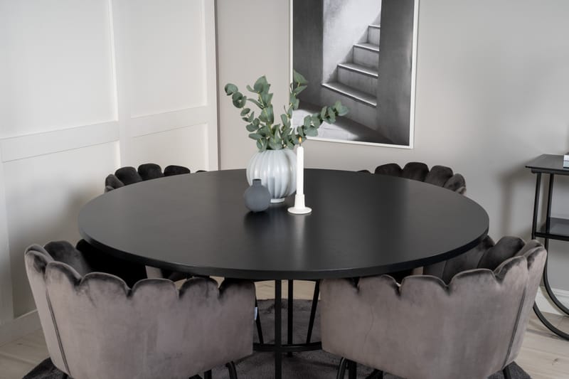 Copenhagen Spisebordssæt med 4 Limhamn Spisebordstole Grå - Furniture Fashion - Spisebordssæt