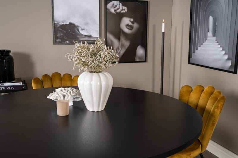 Copenhagen Spisebordssæt med 4 Limhamn Spisebordstole Gul - Furniture Fashion - Møbler - Borde - Spisebordssæt