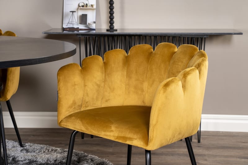 Copenhagen Spisebordssæt med 4 Limhamn Spisebordstole Gul - Furniture Fashion - Møbler - Borde - Spisebordssæt