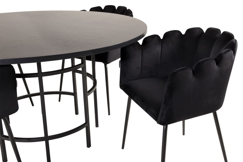 Copenhagen Spisebordssæt med 4 Limhamn Spisebordstole Sort - Furniture Fashion - Møbler - Borde - Spisebordssæt