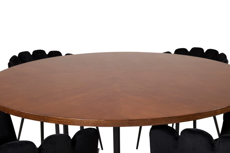 Copenhagen Spisebordssæt med 4 Limhamn Spisebordstole Sort - Furniture Fashion - Spisebordssæt