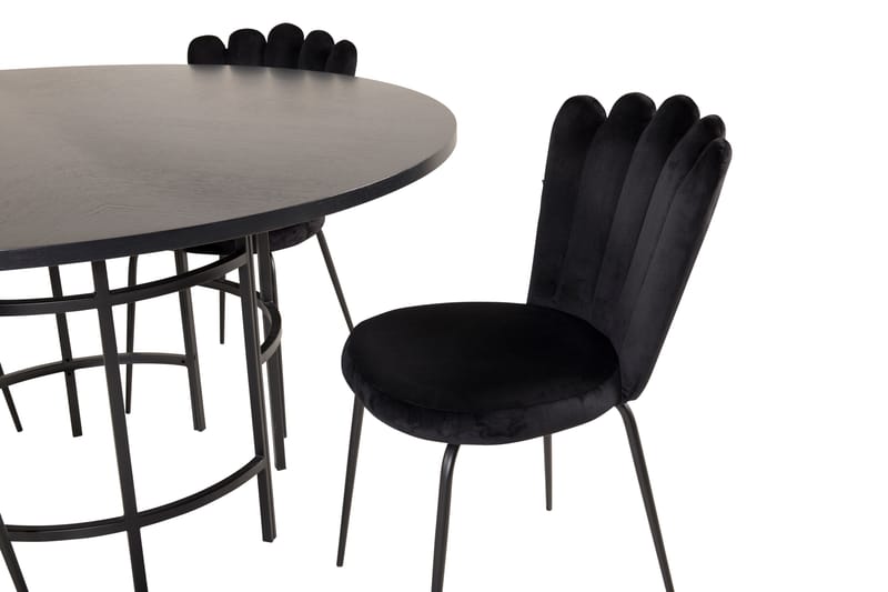 Copenhagen Spisebordssæt med 4 Limhamn Spisebordstole Sort - Furniture Fashion - Møbler - Borde - Spisebordssæt