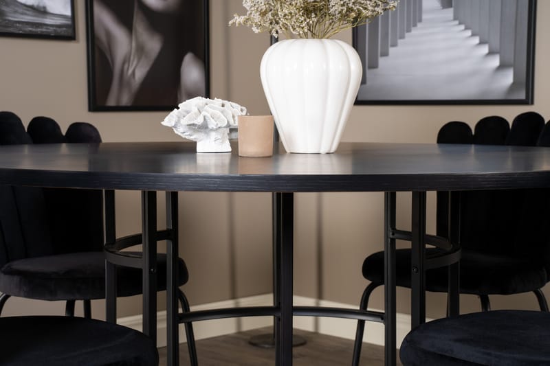 Copenhagen Spisebordssæt med 4 Limhamn Spisebordstole Sort - Furniture Fashion - Møbler - Borde - Spisebordssæt