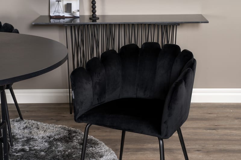 Copenhagen Spisebordssæt med 4 Limhamn Spisebordstole Sort - Furniture Fashion - Møbler - Borde - Spisebordssæt