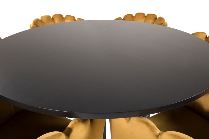 Copenhagen Spisebordssæt med 6 Limhamn Spisebordstole Gul - Furniture Fashion - Spisebordssæt
