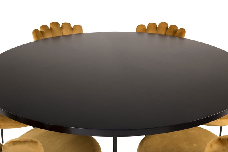 Copenhagen Spisebordssæt med 6 Limhamn Spisebordstole Gul - Furniture Fashion - Møbler - Borde - Spisebordssæt