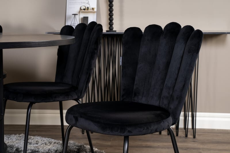 Copenhagen Spisebordssæt med 6 Limhamn Spisebordstole Sort - Furniture Fashion - Møbler - Borde - Spisebordssæt