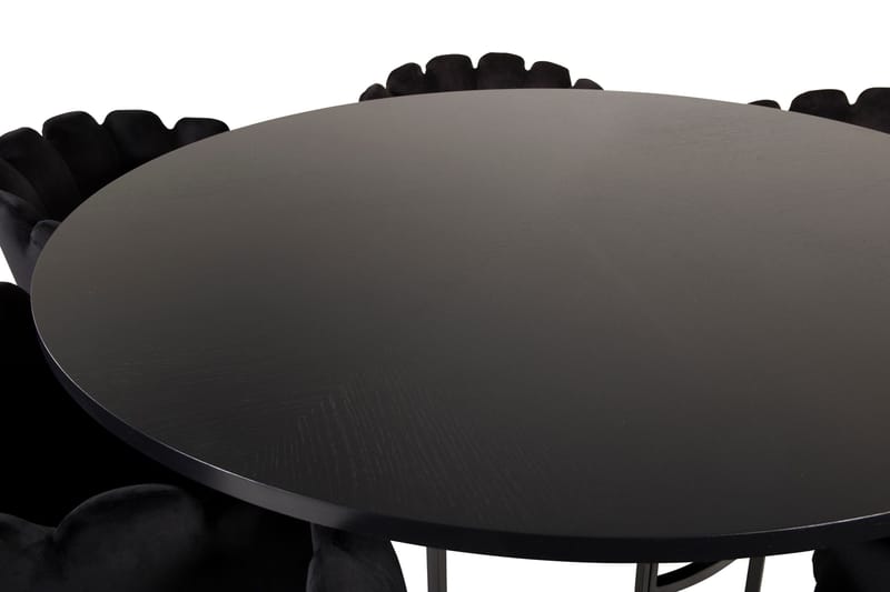 Copenhagen Spisebordssæt med 6 Limhamn Spisebordstole Sort - Furniture Fashion - Møbler - Borde - Spisebordssæt