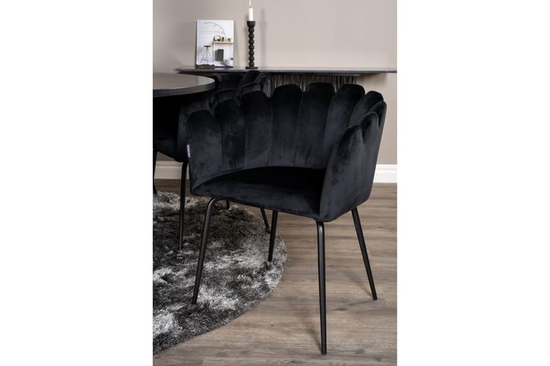 Copenhagen Spisebordssæt med 6 Limhamn Spisebordstole Sort - Furniture Fashion - Møbler - Borde - Spisebordssæt