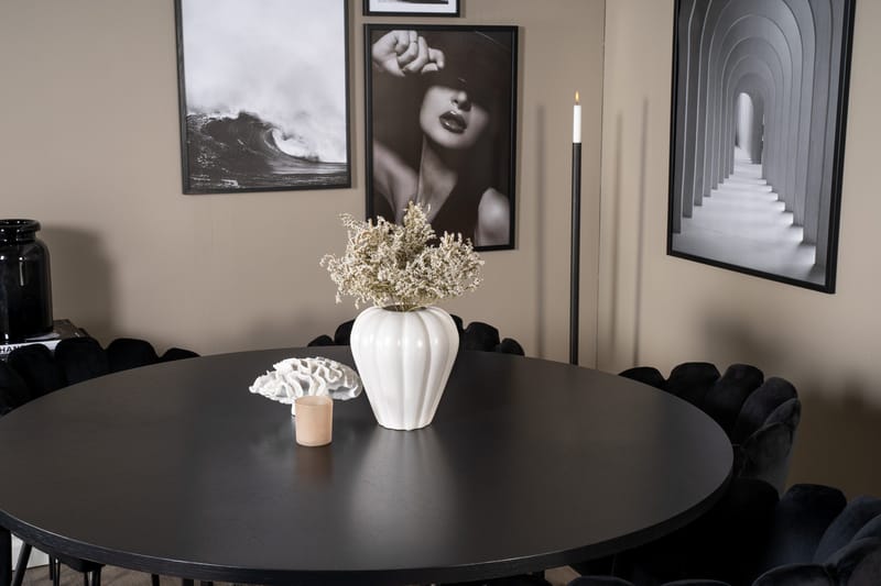 Copenhagen Spisebordssæt med 6 Limhamn Spisebordstole Sort - Furniture Fashion - Møbler - Borde - Spisebordssæt