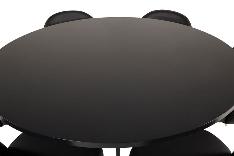 Copenhagen Spisebordssæt med 6 Valera Stole Messing / Sort - Furniture Fashion - Møbler - Borde - Spisebordssæt