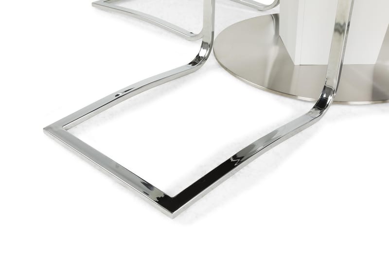 Cubic Spisebordssæt 120 cm Hvid - 4  Cibus Stole Sort - Spisebordssæt