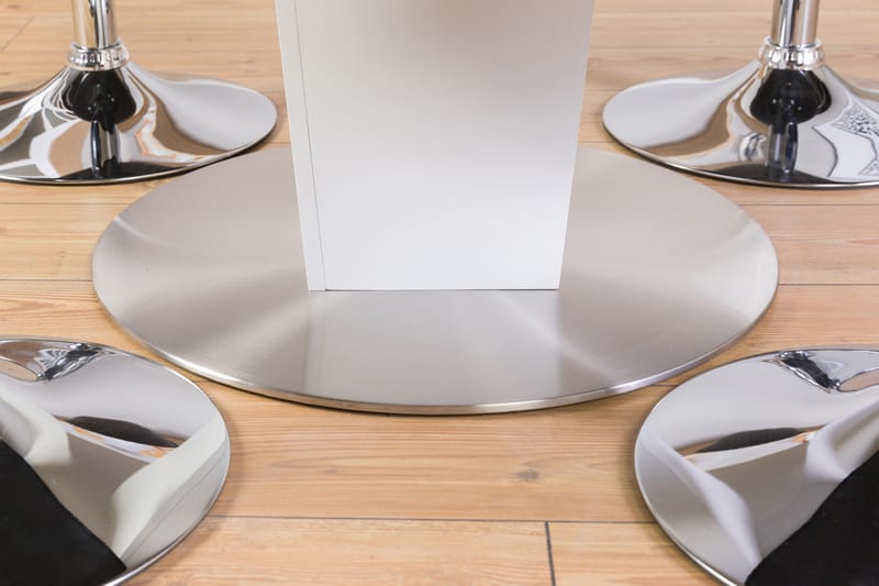 Cubic Spisebordssæt 120 cm hvid - 4 stk Shape Stole - Spisebordssæt