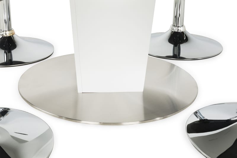 Cubic Spisebordssæt 120 cm hvid - 4 stk Shape Stole - Spisebordssæt
