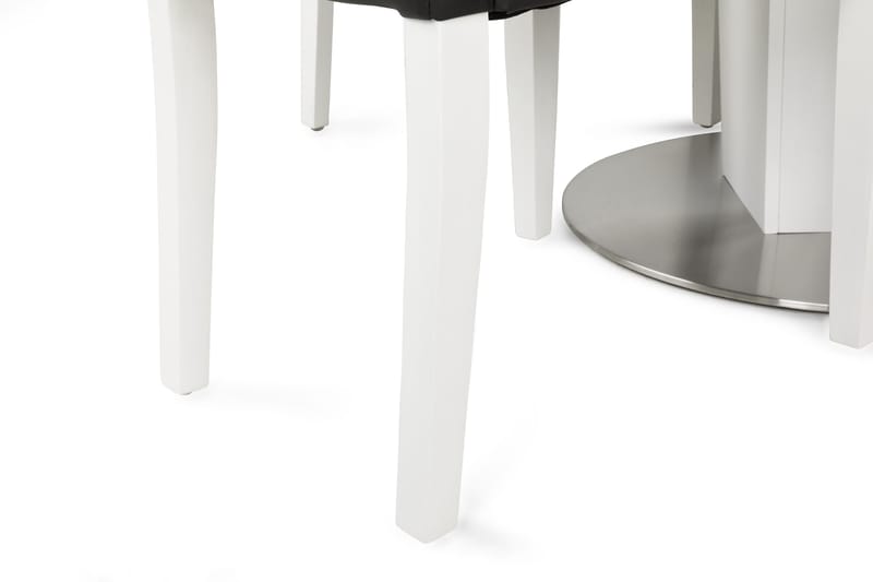 Cubic Spisebordssæt 120 cm Hvid - 4  Viktor Stole Sort - Spisebordssæt