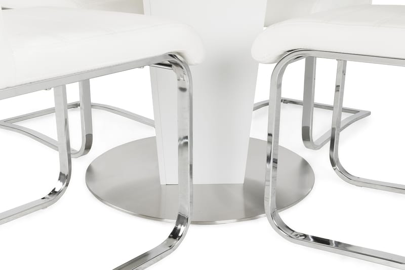 Cubic Spisebordssæt 120 cm hvid - 4stk Cibus Stole - Spisebordssæt