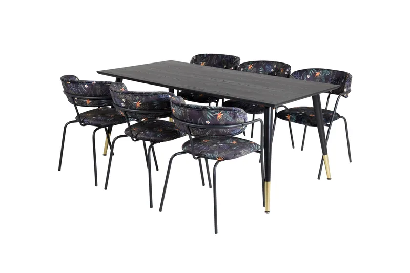 Daicy Spisebord 180 cm med 6 Arcarazo Lænestol, undefined