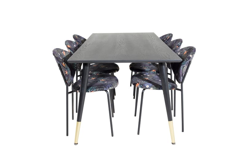 Daicy Spisebord 180 cm Med 6 Moncoll Spisebordsstol - Møbler - Borde - Spisebordssæt