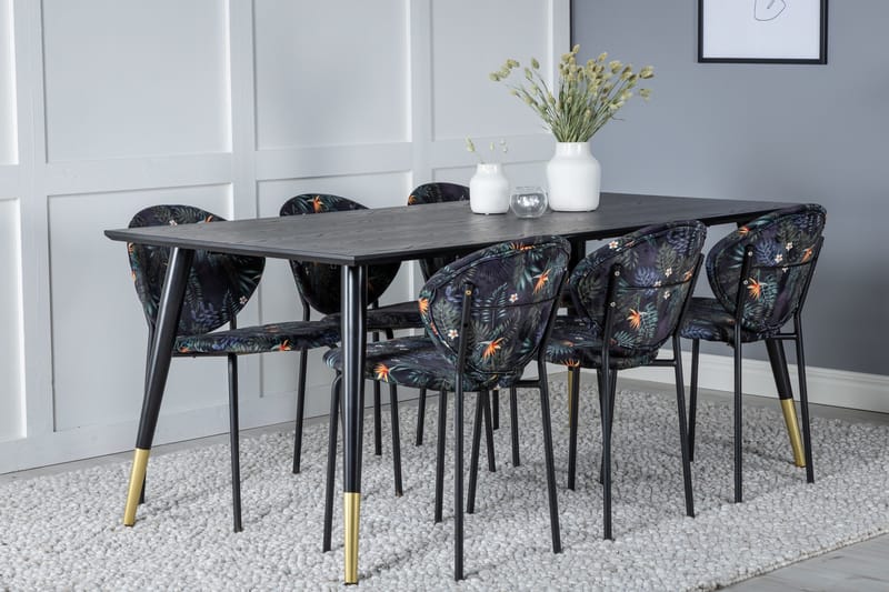 Daicy Spisebord 180 cm Med 6 Moncoll Spisebordsstol - Møbler - Borde - Spisebordssæt