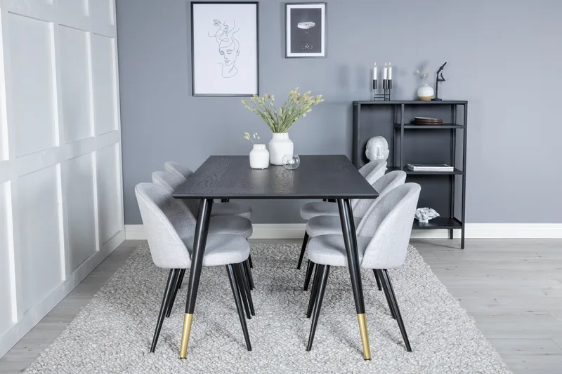 Daicy Spisebord 180 cm Med 6 Sedavi Spisebordsstol - Møbler - Borde - Spisebordssæt