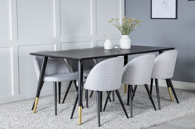 Daicy Spisebord 180 cm Med 6 Sedavi Spisebordsstol - Møbler - Borde - Spisebordssæt