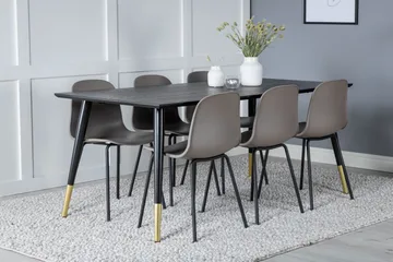 Daicy spisebord 180 cm med 6 stk Kullersbro Spisebordsstol - Møbler - Borde - Spisebordssæt