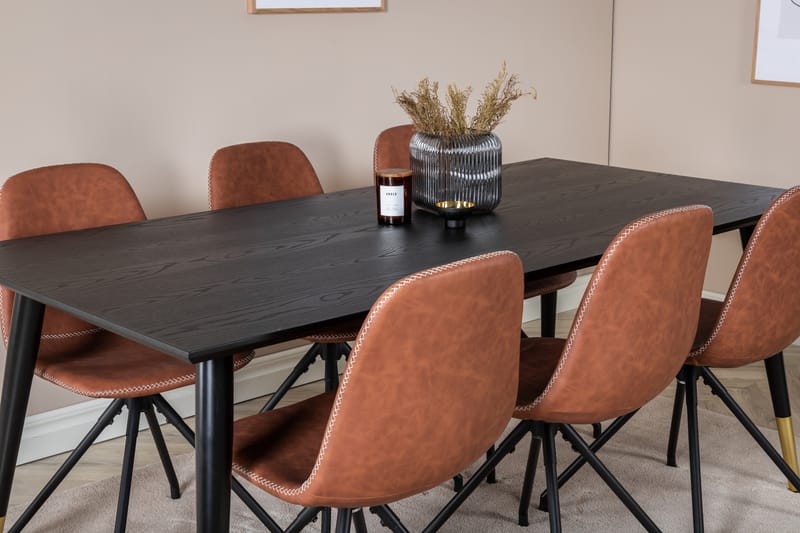 Daicy Spisebord 180 cm Med 6 stk Ypas Spisebordsstol - Møbler - Borde - Spisebordssæt