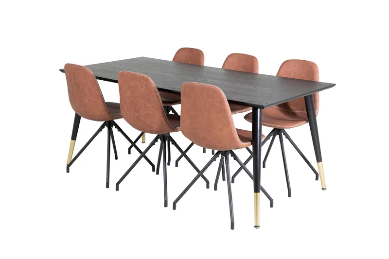 Daicy Spisebord 180 cm Med 6 stk Ypas Spisebordsstol, undefined