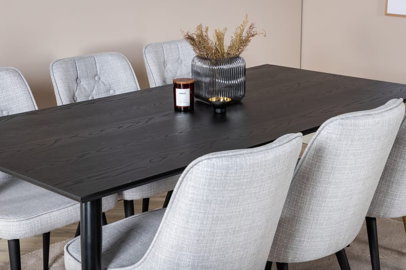 Daicy Spisebord 180 cm Med 6 Valera Spisebordsstol - Møbler - Borde - Spisebordssæt