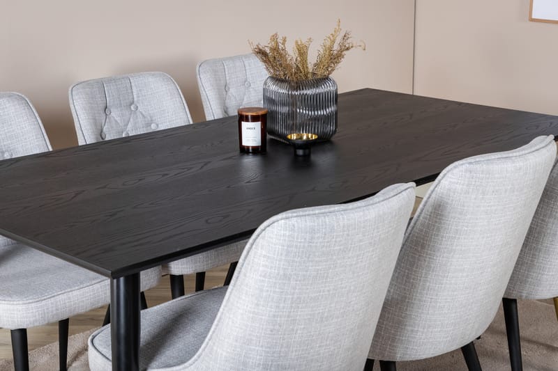 Daicy Spisebord 180 cm Med 6 Valera Spisebordsstol - Møbler - Borde - Spisebordssæt