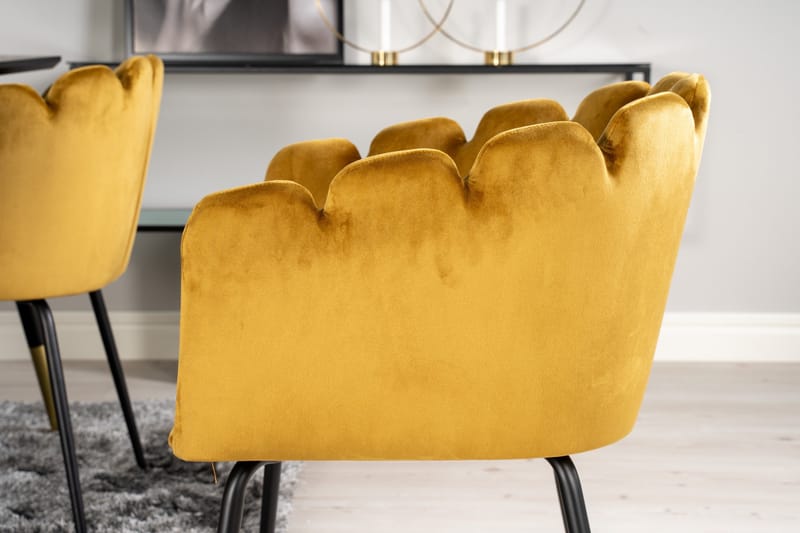 Daicy Spisebordssæt 180 cm med 4 Limhamn spisebordsstole Gul - Furniture Fashion - Møbler - Borde - Spisebordssæt